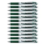 Pentel EnerGel XM BL77 gelpen met drukmechanisme, bosgroen (12 stuks)