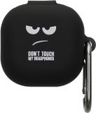 kwmobile Siliconen Hoesje voor Samsung Galaxy Buds FE - Wit/Zwart
