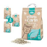 Best Friend - Kattenbakvulling van papier - Extra absorberende kattenbakvulling van papier - Verwijdert in biologisch of toilet - Kattenzand stofvrij en superlicht - Set van 3, 12L