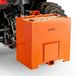 VEVOR Boîte de Ballast pour Tracteur 3 Points Catégorie 1, Charge Max. 363 kg, Boîte de Lest pour Tracteur et Chargeur, en Acier Q235, Volume 0,14 m³, avec Récepteur 55 mm, Porte Coulissante, Orange