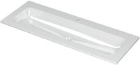 Wastafel INK Aspekt Wastafel Porselein Centraal met 1 Kraangat - 1200x450x15 mm - Glans Wit