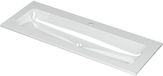 Wastafel INK Aspekt Wastafel Porselein Centraal met 1 Kraangat - 1200x450x15 mm - Glans Wit