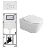 Villeroy & Boch Subway 2.0 Inbouwset met wandclosetpot wit softclose slimseat zitting afdekplaat sigma20 wit
