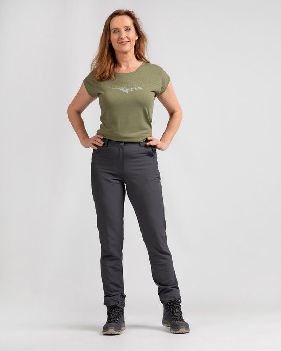 Nella T-shirt Dames - Groen - Maat 38 - Lange Mouw