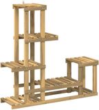 vidaXL Plantenstandaard Wit 93,5 x 25 x 91,5 cm Massief Acacia Hout