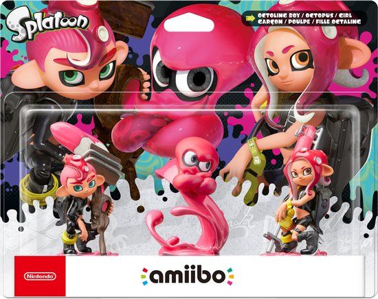 Nintendo Amiibo 3-Pack - Octoling Girl, Boy & Octopus - Splatoon - Nintendo Switch