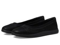 Clarks Women's Breeze Ayla Ballet Flat, Black, 9