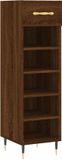 vidaXL Schoenenkast 30x35x105 cm bewerkt hout bruin eikenkleur