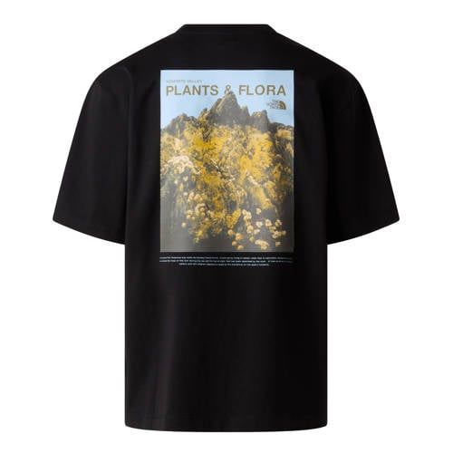 The North Face T-shirt Plant & Flora zwart