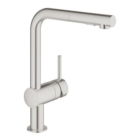 GROHE Minta Keukenkraan - RVS - Met uittrekbare handdouche