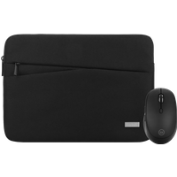 BlueBuilt Premium Laptophoes voor Apple MacBook Air 13 inch Zwart + BlueBuilt Tradendum Draadloze Bluetooth Muis