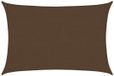 Voile d'ombrage sans marque - 2,5 x 4 m - Marron - HDPE - 160 g/m² - Protection UV - Perméable à l'eau - Rectangulaire