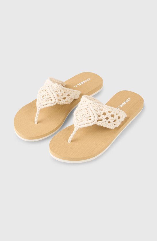 O'Neill Ditsy Crochet Teenslipper - Dames - Maat 41 - Bruin/Wit