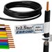 EBROM - 5 meter aderleiding enkeldraads - H07V-U 2,5mm2 zwart