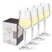 Viski Reserve Europese Crystal Chardonnay glazen, 4 loodvrije kristallen witte wijnglazen, Europees gemaakt glaswerk, wijnglas met gestoomd, set van 4, 15 oz (443 ml)