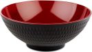 APS Melamine schaal Asia Plus - ø24xh9.5 cm - Zwart/Rood - Set van 2 stuks