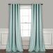 Lush Decor Gordijnen-Grommet Paneel met Geïsoleerde Verduisteringsvoering, Room Darkening Window Set (Paar), 108" L, Blauw