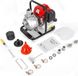 Pompe à eau, pompe d'irrigation/de surpression à essence - 43 cm³ - 2 temps, monocylindre - 1,25 kW / 1,7 ch - 8500 tr/min - Démarrage par cordon - Refroidi par air, avec ventilateur - Rouge