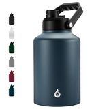 Geïsoleerde Hydro Flask Geïsoleerde waterfles 120 oz marineblauw met anti-slip bodem