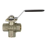 RIEGLER 136333-1085 H 3-weg kogelkraan, MS vern., aansluiting onder, L-boring, Rp 2, 1 st.