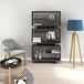 Homemania Boekenkast, paars, met planken, woonkamer, antraciet, van spaanplaat, melamine, 90 x 22 x 163,2 cm
