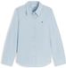 Tommy Hilfiger Dames Lange Mouwen Shirt Katoen 97% Elastaan 3% Maat 44 Lichtblauw