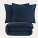 NOUS Living stonewashed dekbedovertrek lits-jumeaux blauw (240x220 cm)