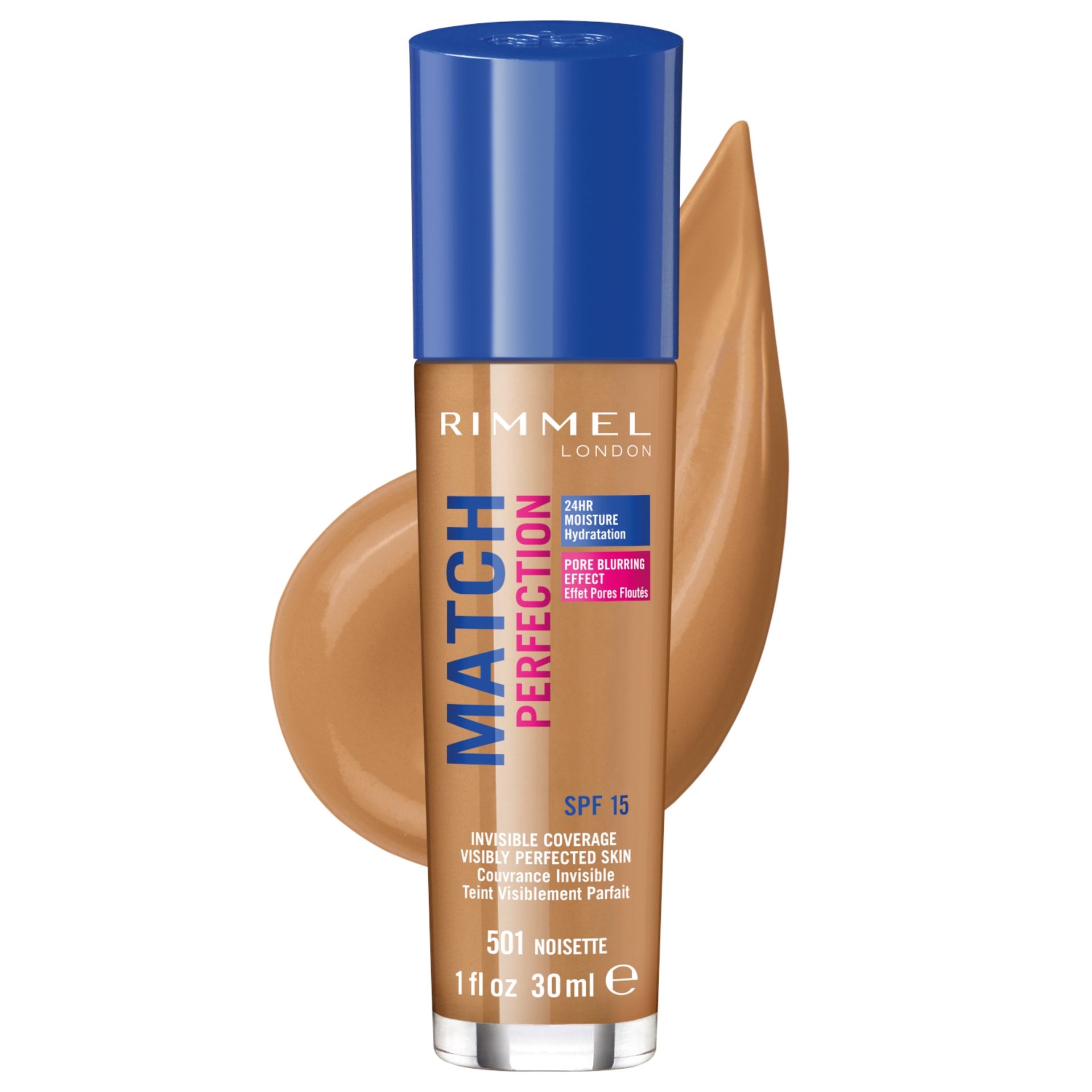 Rimmel Match Perfection Foundation - 501 Noisette - 30ml