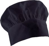 Funny Fashion Koksmuts voor volwassenen - verkleed accessoires - zwart - beroepen - chefkok