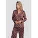 Dreamcovers satijnlook pyjama set - bruin/oudroze