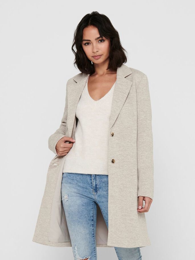 ONLY Women's Coat - Grey - Size 34