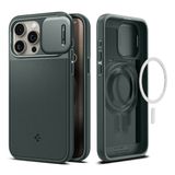 Spigen Optik Armor MagFit iPhone 15 Pro Max Hoesje Groen