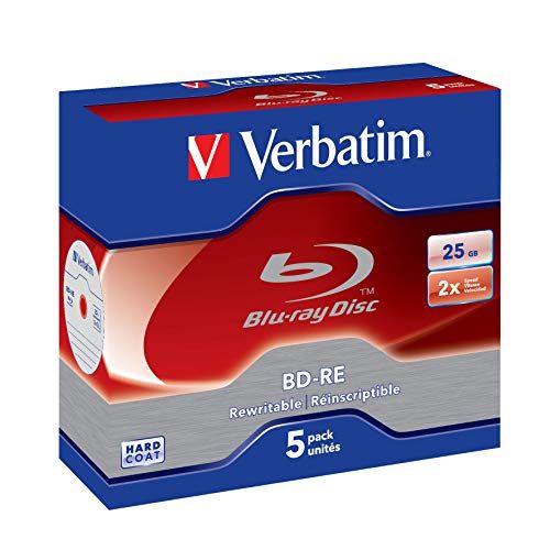Verbatim BD-R Single Layer Blu-Ray Disc 25 GB, 2x brandsnelheid, krasbescherming, 5 Pack Jewel Case