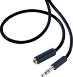 SpeaKa Professional SP-7870692 Jackplug Audio Verlengkabel [1x Jackplug male 3,5 mm - 1x Jackplug female 3,5 mm] 1.50 m Zwart