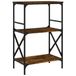 vidaXL Boekenkast 4-laags 59x35x132 cm bewerkt hout gerookt eikenkleur