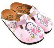 GOBY Clogs met Happy Print Dames – Handgemaakt – Premium Kwaliteit – Maat 40
