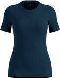 Odlo Merino 200 Manches Courtes Couche de Base Bleu S Femme
