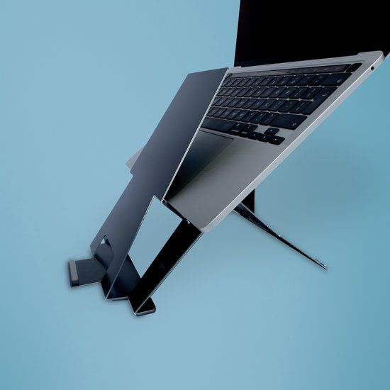 R-Go Riser Document Laptopstandaard - Aluminium - Zwart - 22 inch