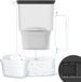 Sans marque Carafe filtre à eau en verre - Noir - 3 litres