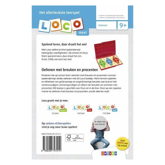 Uitgeverij Zwijsen Loco Maxi - breuken en procenten | Paperback | 36 pagina's | Uitgeverij Zwijsen | 02 maart 2023