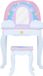 Teamson Kids Houten Kaptafel Kinderen - Tafel en Stoel Set - Roze/Regenboog