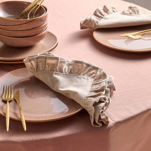 NOUS Living servet ruffle (45x45 cm) (set van 2)