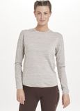 ENDURANCE Midlayer Leah Vrouwen Taupe-grijs Polyester/Elastaan Lange Mouw