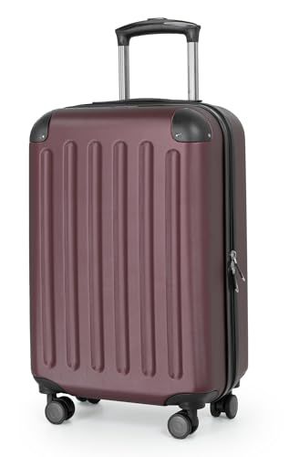 Hauptstadtkoffer Spree - Handgepäck, 55 x 35 x 20 cm für alle Airlines, Reisekoffer, Hartschalenkoffer, Rollkoffer, Bordgepäck Koffer, bordeaux