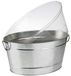 APS-Germany APS Wijnkoeler met Lekbak en Handvaten - IJsemmer - Bierkoeler - Champagne koeler - Champagne Emmer - Edelstaal - RVS look - 18 Liter - 50x32x23 cm
