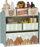 ZONEKIZ Kinder opbergrek - MDF - 63x30x66cm - Groen