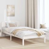 Maison Exclusive - Cadre de lit avec tête de lit Blanc 80 x 200 cm Bois de pin massif