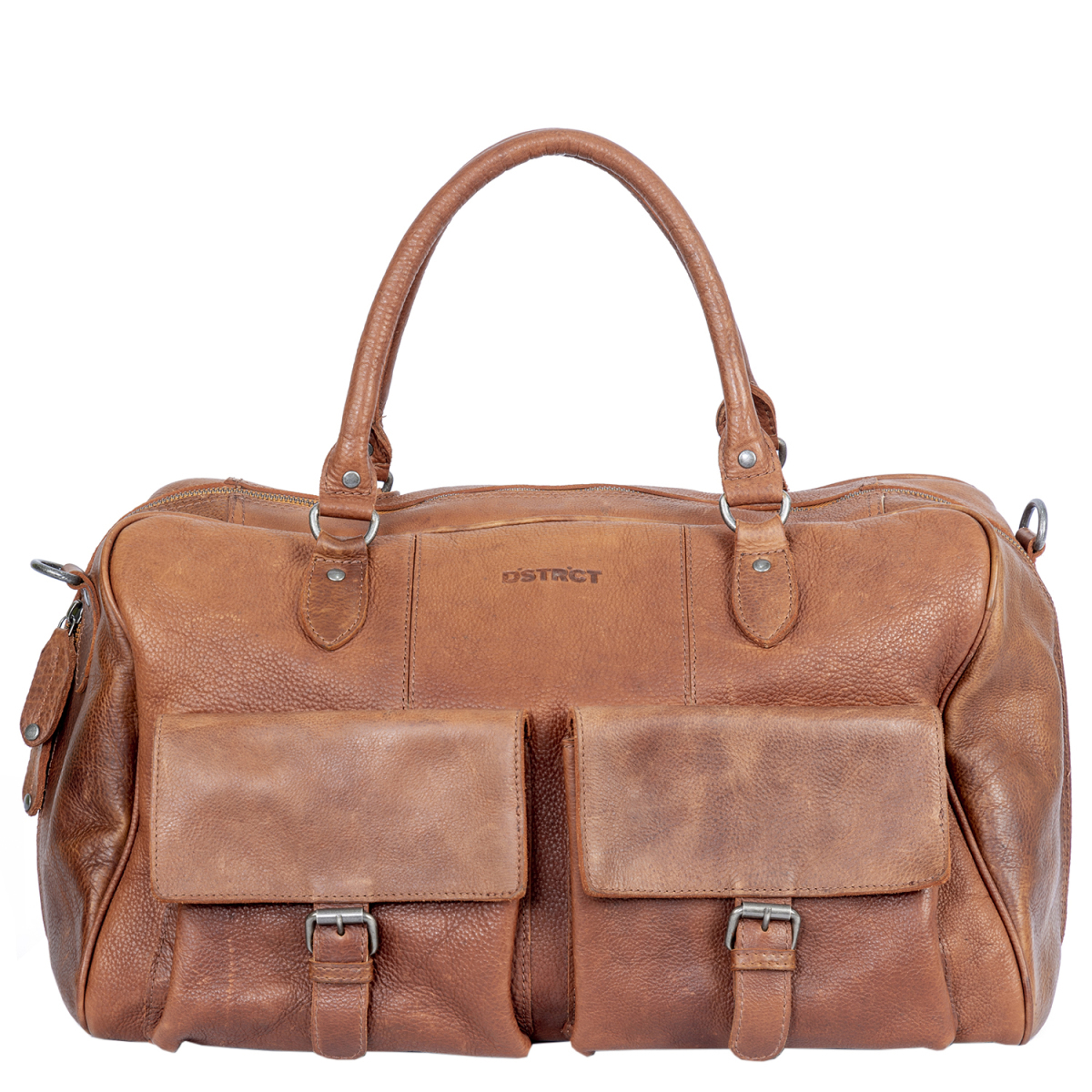 DSTRCT Raider Road - Leren Reistas / Weekender - Cognac