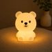 Winkee Mini nachtlampje kinderen beer, touch borstvoedingslicht 7 kleuren, USB oplaadbaar, BPA-vrij silicone, babykinderkamer cadeau (beer)