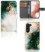 B2Ctelecom Bookcase voor Samsung Galaxy S23 Marmer Groen